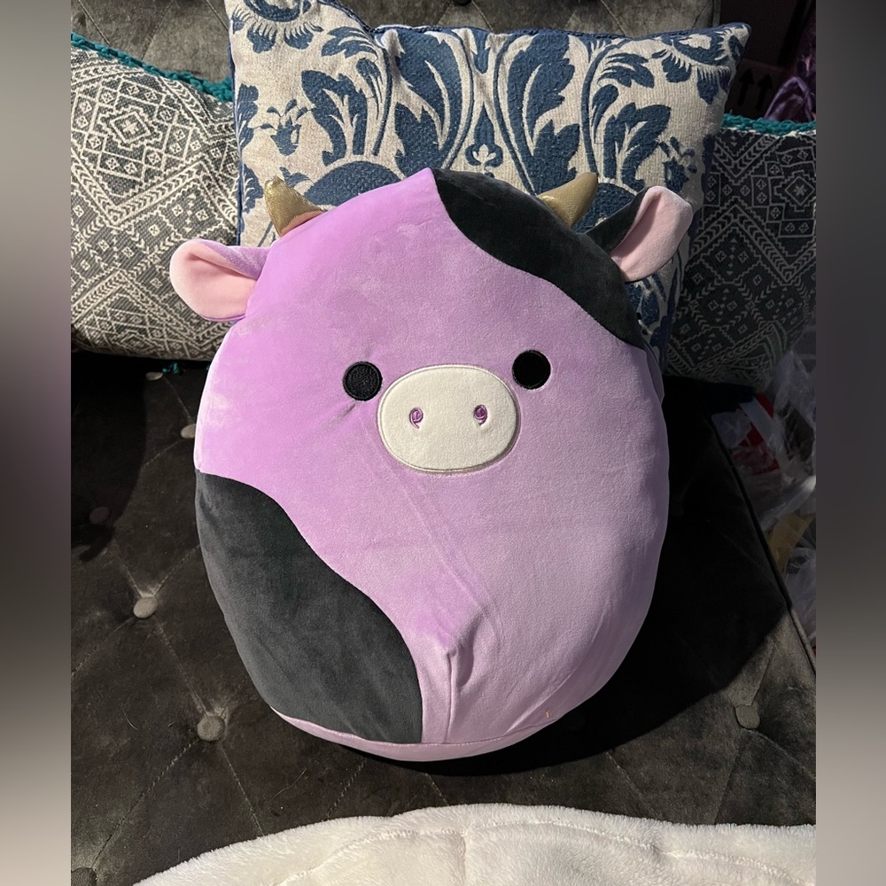 Squishmallows 14” Alexie the purple cow gold horns Canadian exclusive